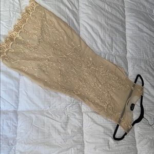 Nude mini dress